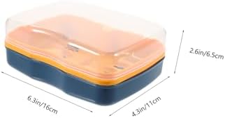 HAKIDZEL Dual Compartment Soap Holder with Leak-Proof Lid