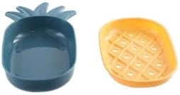 Kopida Creative Pineapple Soap Dish Holder - 2Pcs Yellow
