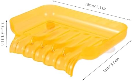 COSMEVIVI Bathroom Soap Dish with 2 Suction Cups Clear Storage Tray