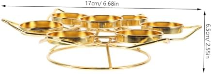 PRETYZOOM 7-Light Lotus Ghee Lamp Holder Decorative