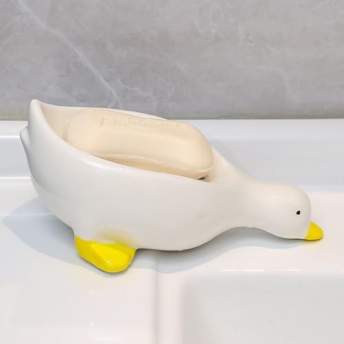 Cute Cartoon Duck Shape Soap Drain Box Holder