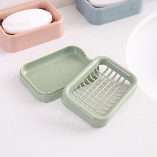 PP Double Layer Grid Drain Soap Box Holder