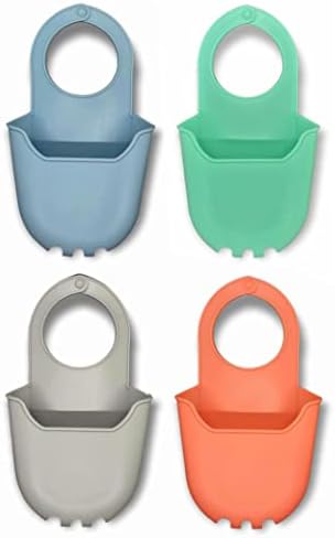 4 Sink Caddy Silicone Soap Holder Basket for Kitchen Bath Shower