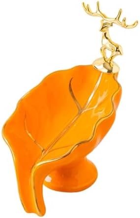 Leaf Shape Ceramic Soap Dish Tray Self Draining Holder