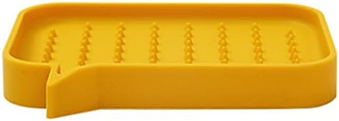 Self Draining Soap Dish Silicone Holder with Drainage Hole Orange