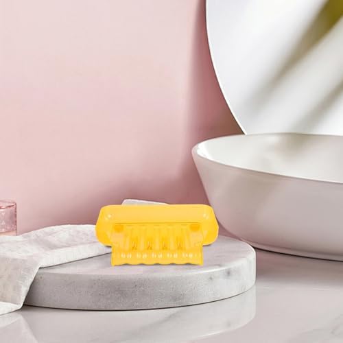 Bathroom Orange Soap Dish with Suction Cups