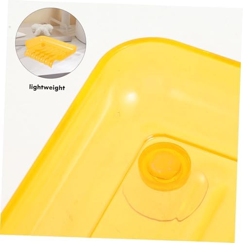 COSMEVIVI Bathroom Soap Dish with 2 Suction Cups Clear Storage Tray