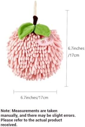 Aimery Fuzzy Ball Hand Towels Set of 6 with Wall Hooks