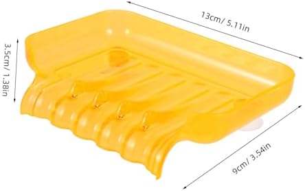 CANIGHT Orange Bathroom Soap Dish with Suction Cups