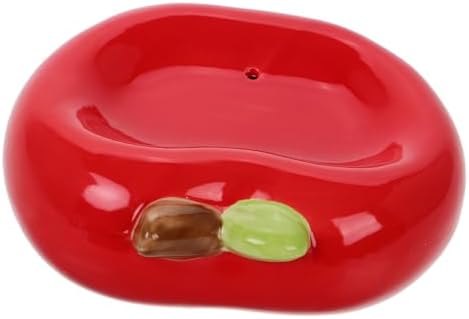 Ceramic Apple Soap Holder with Drainage Tray