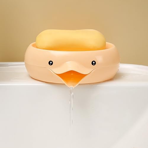 YAMSLAM Self-Draining Soap Dish Duck Shape Double Layer
