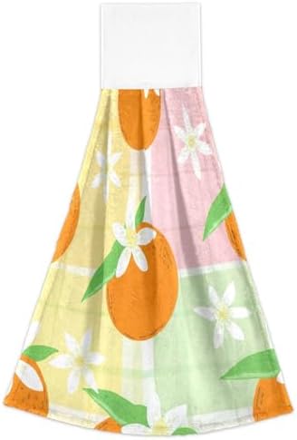 RPLIFE Bath Towels Set of 2 Cute Orange Green Leaves