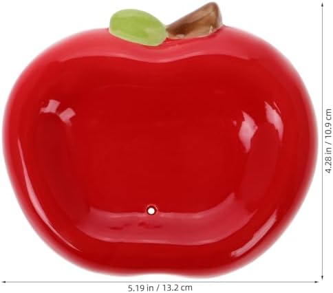 Ceramic Apple Soap Holder with Drainage Tray 1