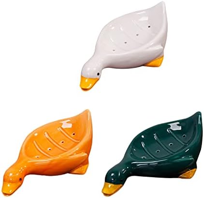 Cute Duck Ceramic Bar Soap Holder for Shower and Kitchen 1