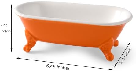 65 Inch Ceramic Soap Dish with Drainage Holes
