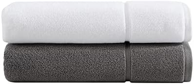 Vera Wang Bath Towel Set - 6 Piece Modern Lux White