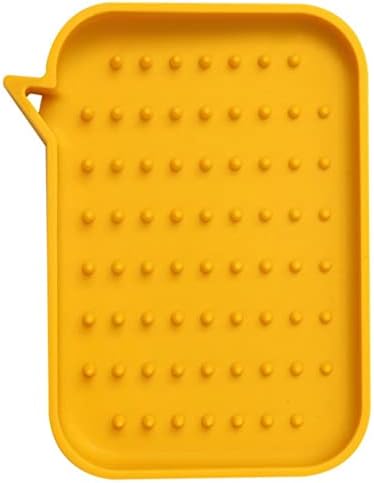 Self Draining Soap Dish Silicone Holder with Drainage Hole Orange