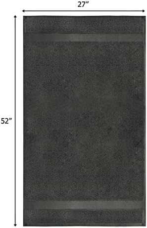 COTTON CRAFT Simplicity Bath Towels Set - 7 Pack Charcoal