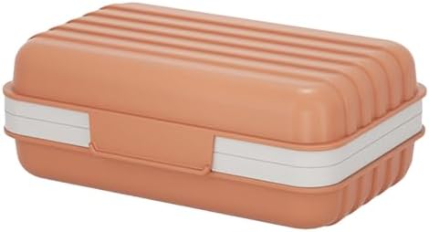 Loyliawa Orange Soap Dish with Drainage and Lock Design