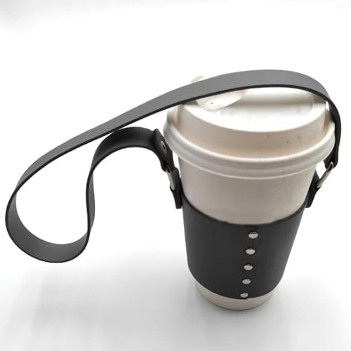 Kangnice Leather Coffee Cup Sleeve Holder