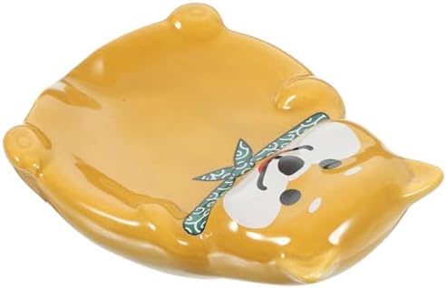 BUGUUYO Dog Shape Soap Holder Ceramic Bathroom Kitchen Organizer