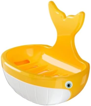 Cute Whale Soap Holder Suction Cup Drill-Free Removable Yellow