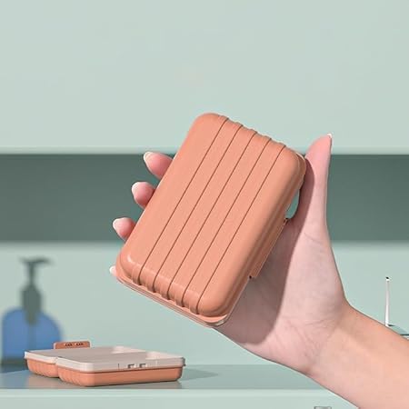 Leakproof Travel Soap Dish with Lid - Draining Holder Orange