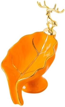 Ceramic Leaf Shape Soap Dish Tray with Self Draining Design