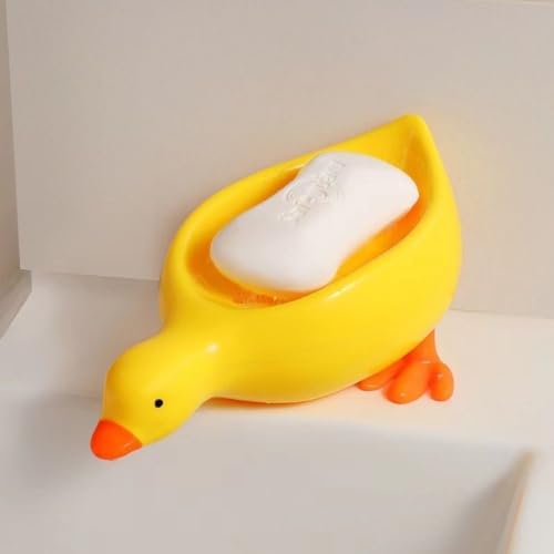 Cute Cartoon Duck Shape Soap Drain Box Holder