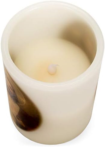 Sacred Heart of Jesus Pillar Candle White 4x4 Wax Mold