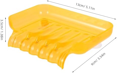 Bathroom Orange Soap Dish with Suction Cups