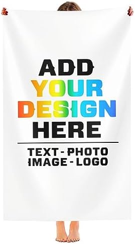 Custom Beach Towels with Names and Photos Quick Dry for Kids Adults
