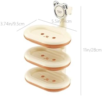 3 Tier Rotating Bar Soap Holder for Shower
