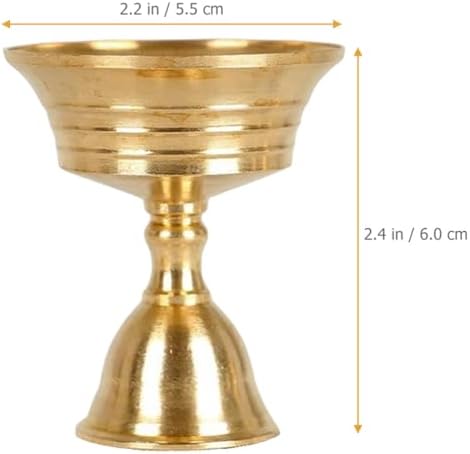 Copper Candle Wick Holder Ghee Lamp Stand for Religious Use