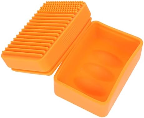Hoement Travel Soap Holder Case Silicone Dish for Bathroom Kitchen