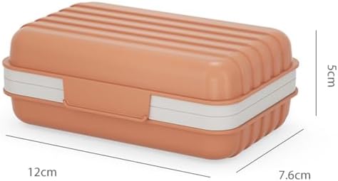 Loyliawa Orange Soap Dish with Drainage and Lock Design