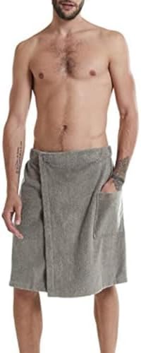 Men Boys Bath Towel Elastic Adjustable Wrap Wraparound with Pocket