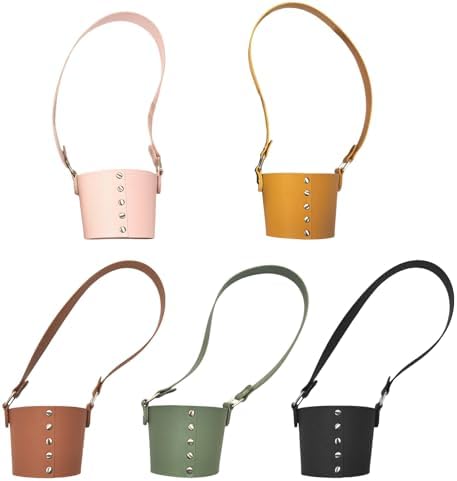 Kangnice Leather Coffee Cup Sleeve Holder