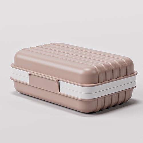Loyliawa Orange Soap Dish with Drainage and Lock Design