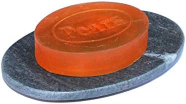 KLEO Natural Black Stoneware Soap Dish Oval Shape