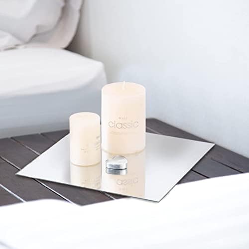 VASUHOME 12 Square Mirror Candle Holders Set of 12
