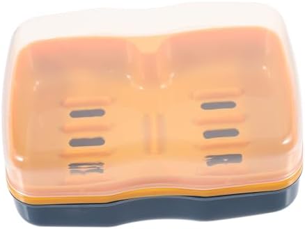 HAKIDZEL Dual Compartment Soap Holder with Leak-Proof Lid