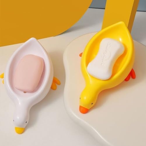 Cute Yellow Duck Soap Holder with Drain