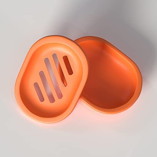 Topsky 2 Pcs Soap Dish with Drain - Orange