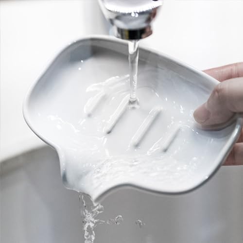 Dowbom Ceramic Soap Holder with U-Shaped Drainage 55 Inch