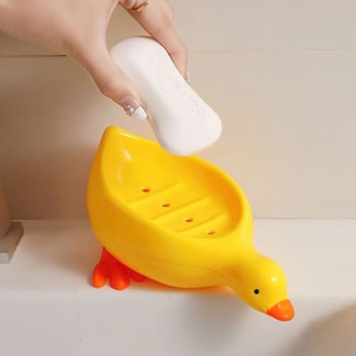 Cute Duck Soap Dish with Drain Hole