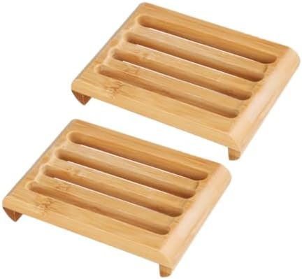 2Pcs Drain Soap Dish Holder for Bathroom Sink and Shower