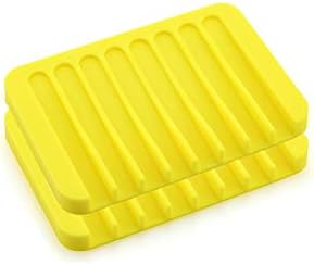 2 Pieces Automatic Drain Soap Dish Waterproof and Drop-Proof