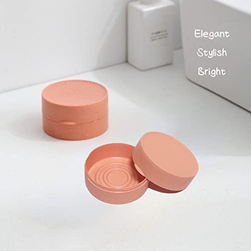 2 PCS Round Portable Soap Container with Lid