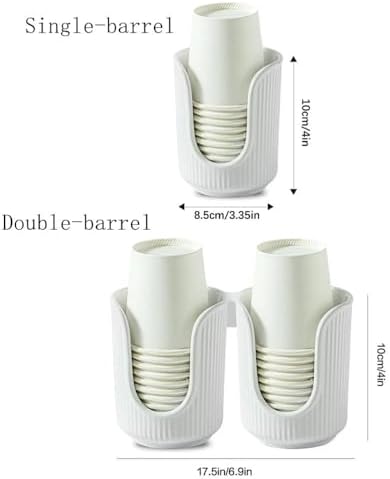 Plastic Bathroom Cup Dispenser for 3-4oz Paper Cups